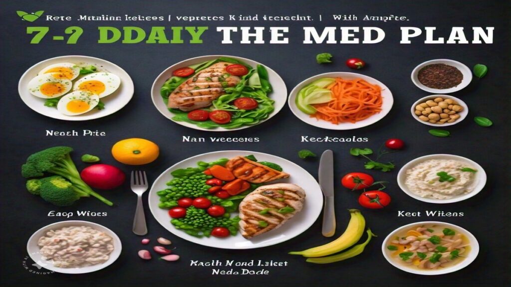 7-day kidney disease meal plan with balanced meals including grilled salmon, roasted vegetables, quinoa salads, and fresh fruits, organized in containers for portion control and kidney-friendly nutrition.