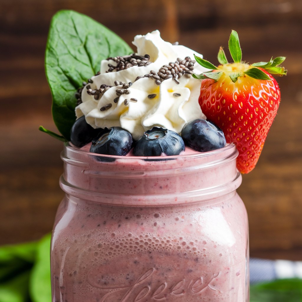A low potassium smoothie made with strawberries
