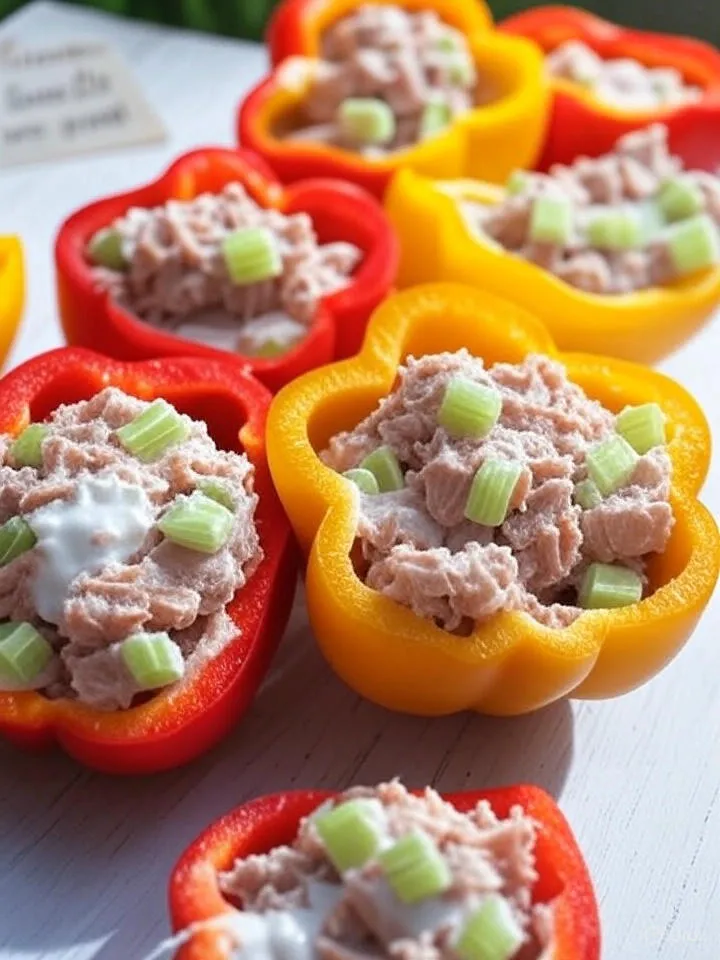 Bell Pepper “Boats” with Tuna Salad