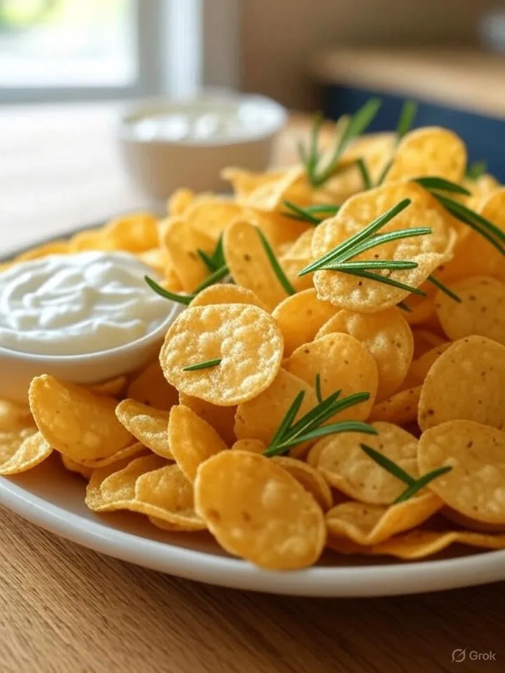 Crispy Rosemary White Bean “Chips”