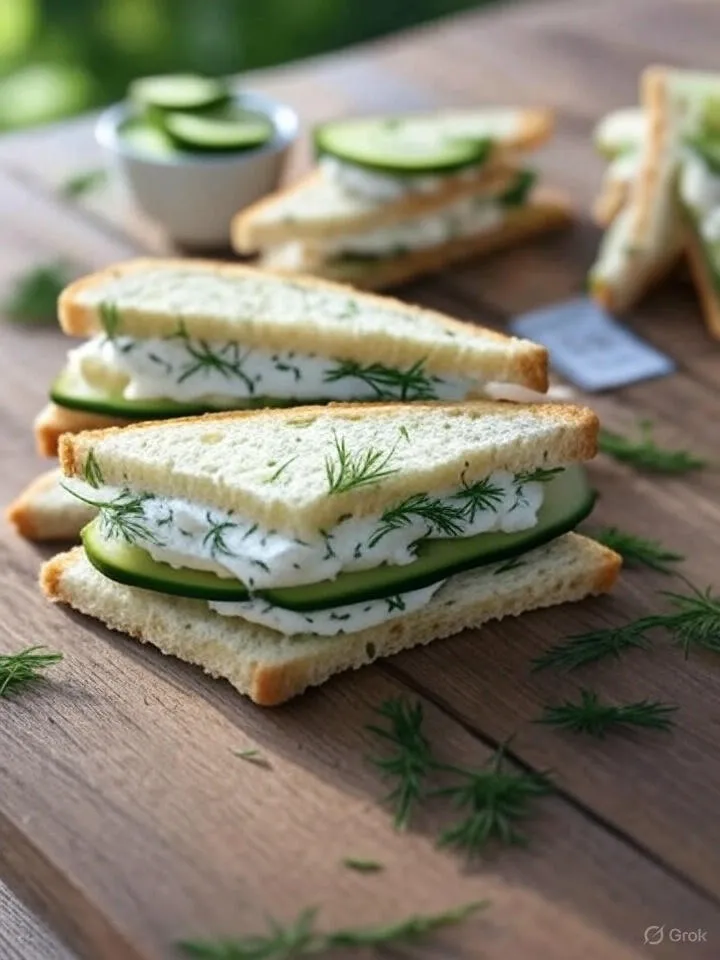 Cucumber “Sandwiches” with Herb Cream Cheese