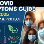 COVID Symptoms Guide 2025 by MedLifeGuide, featuring key symptoms and information for understanding COVID-19.