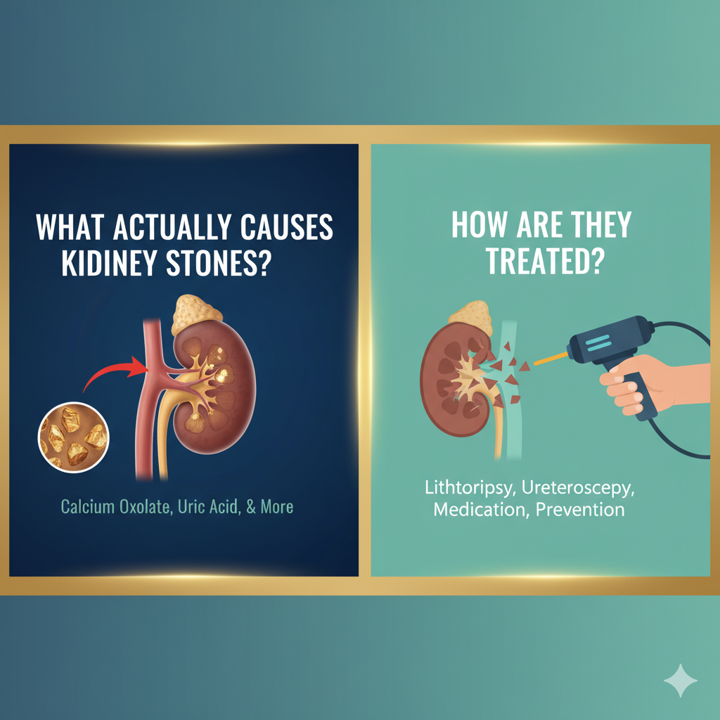 What actually causes kidney stones And how are they treated