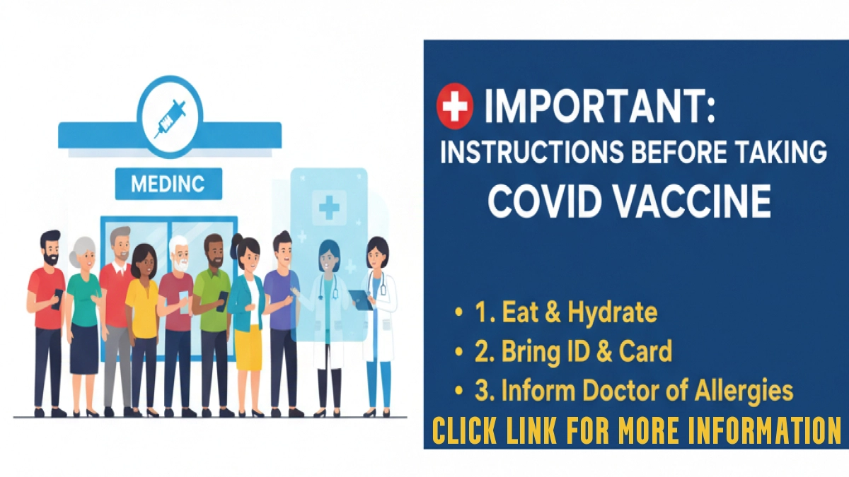 instructions before taking covid vaccine