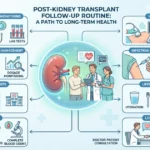 What is the follow up routine like for kidney transplant