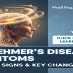 Infographic on early signs and key changes of Alzheimer's disease by MedLifeGuide.