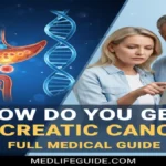 Visual of "How Do You Get Pancreatic Cancer?" from MedLifeGuide, highlighting information on the disease's origins and risks.