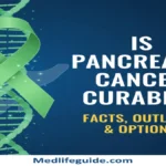 Image featuring the question "Is Pancreatic Cancer Curable?" from MedLifeGuide, exploring treatment options for pancreatic cancer.