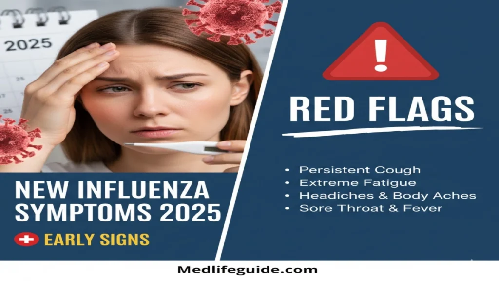 Red flags for new influenza symptoms in 2025, as outlined by MedLifeGuide.