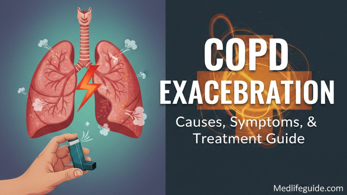 COPD Exacerbation explained by medlifeguide