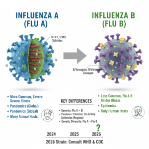 What flu is going around 2026? Flu A, flu B symptoms, differences